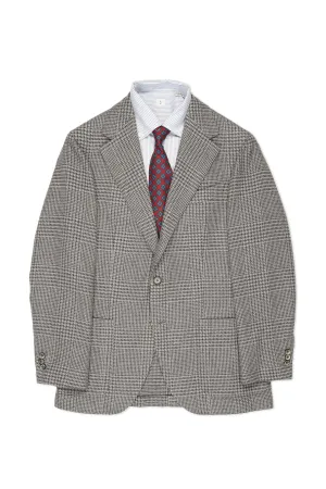 Anglo-Italian Grey Cotton/Wool/Cashmere Check Sport Coat