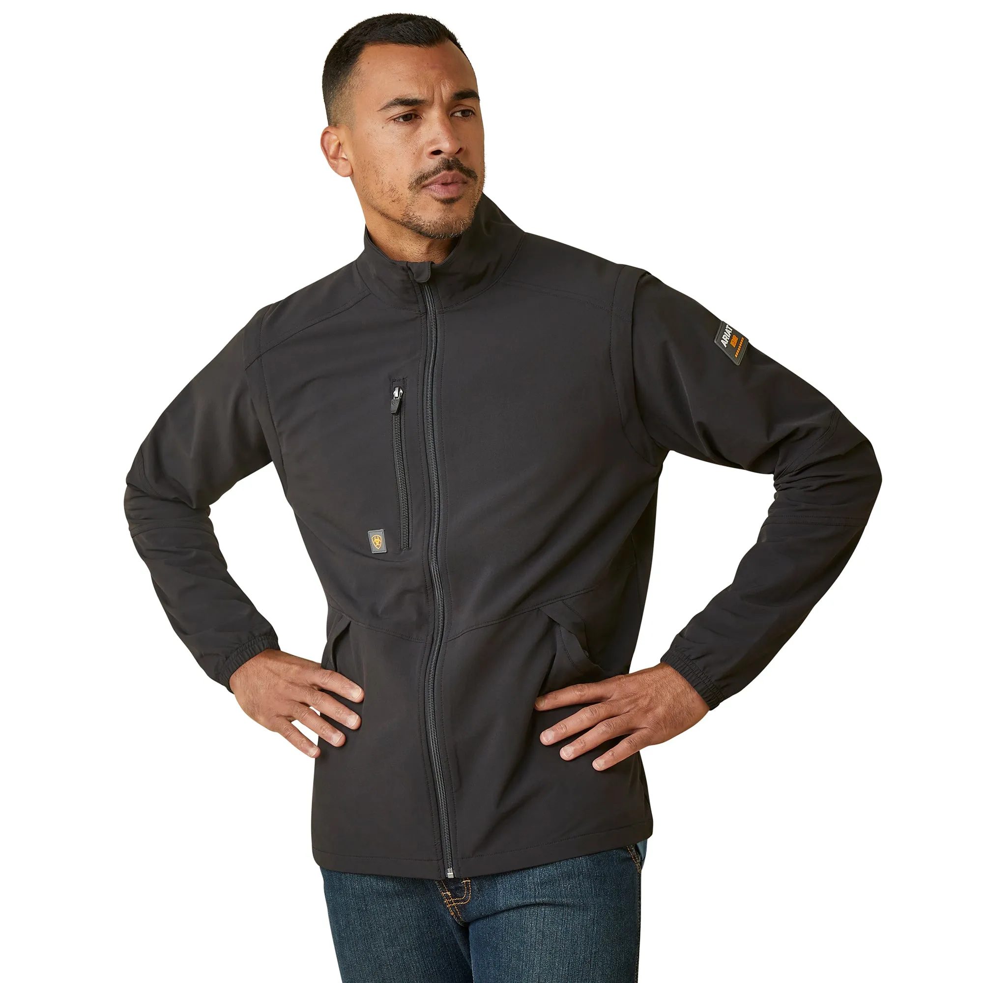 Ariat Men's Rebar Weatherproof Convertible Black Jacket 10046033