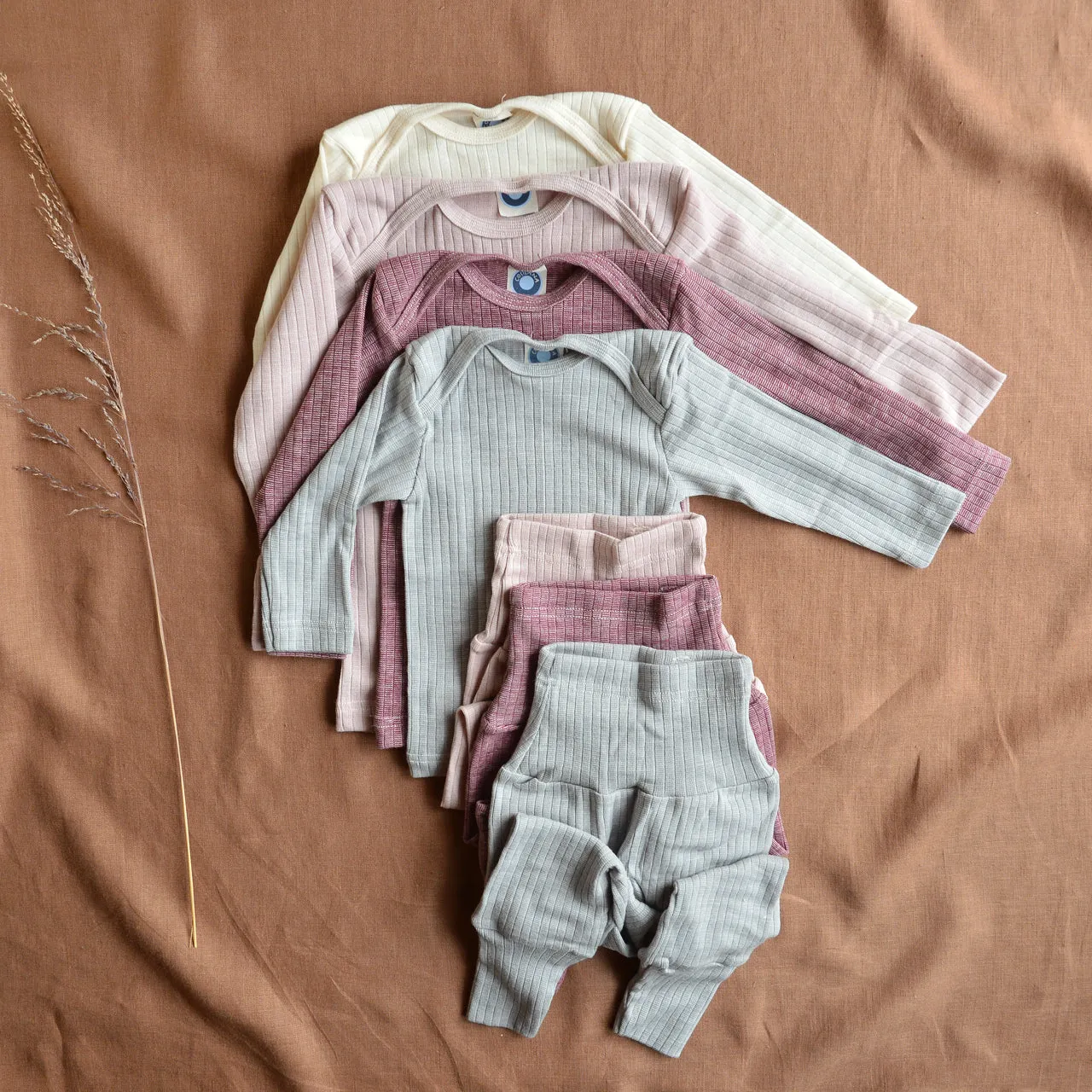 Baby Top Long Sleeve - Organic Cotton/Merino/Silk (0-3y)