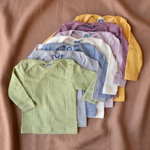 Baby Top Long Sleeve - Organic Cotton/Merino/Silk (0-3y)