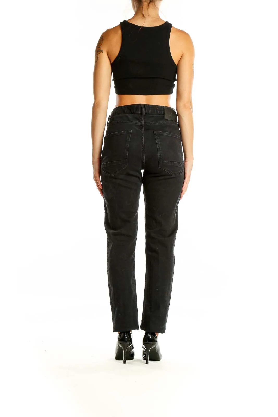 Black Classic Straight Leg Jeans