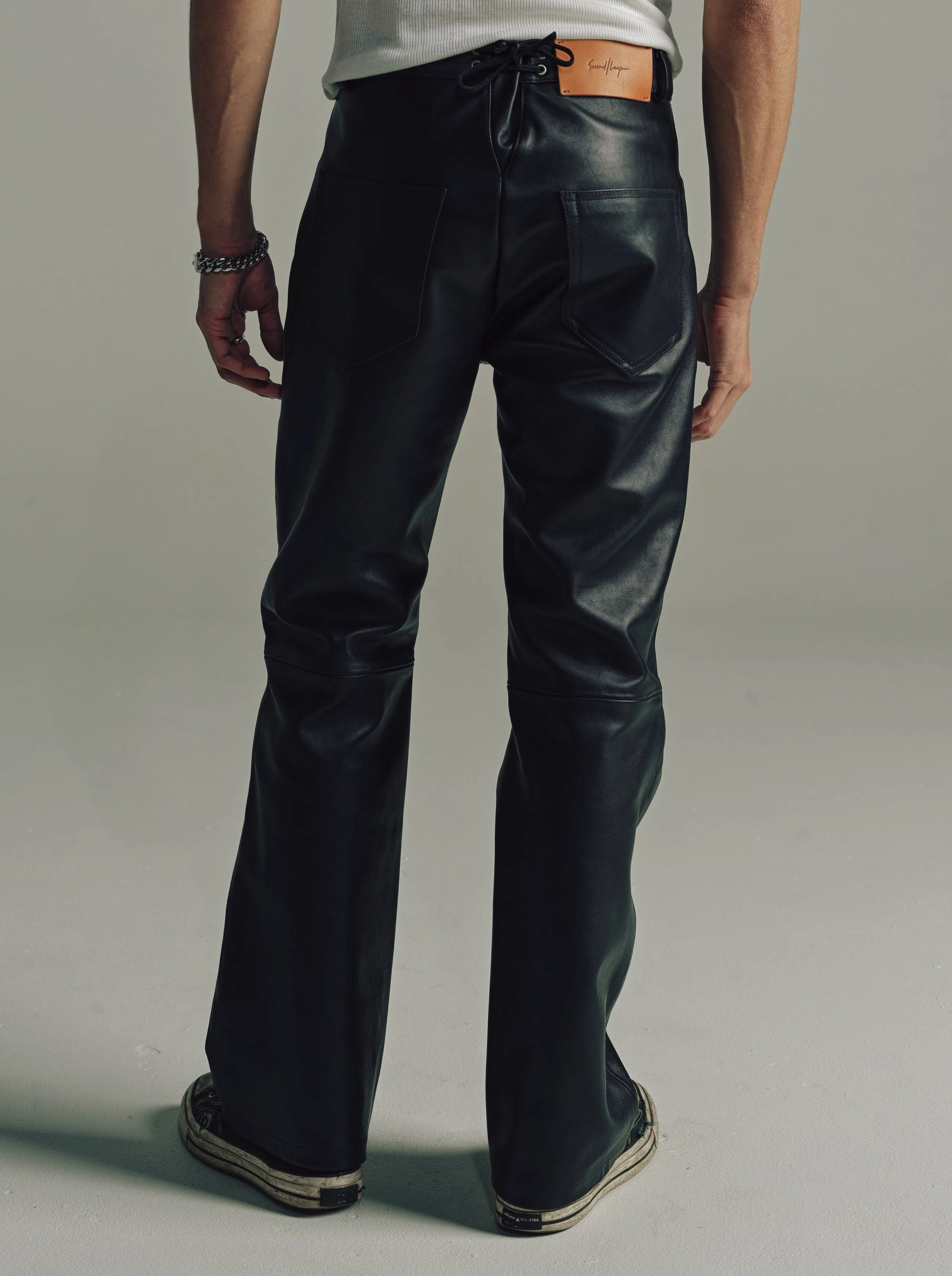 Black Daf Leather Pant