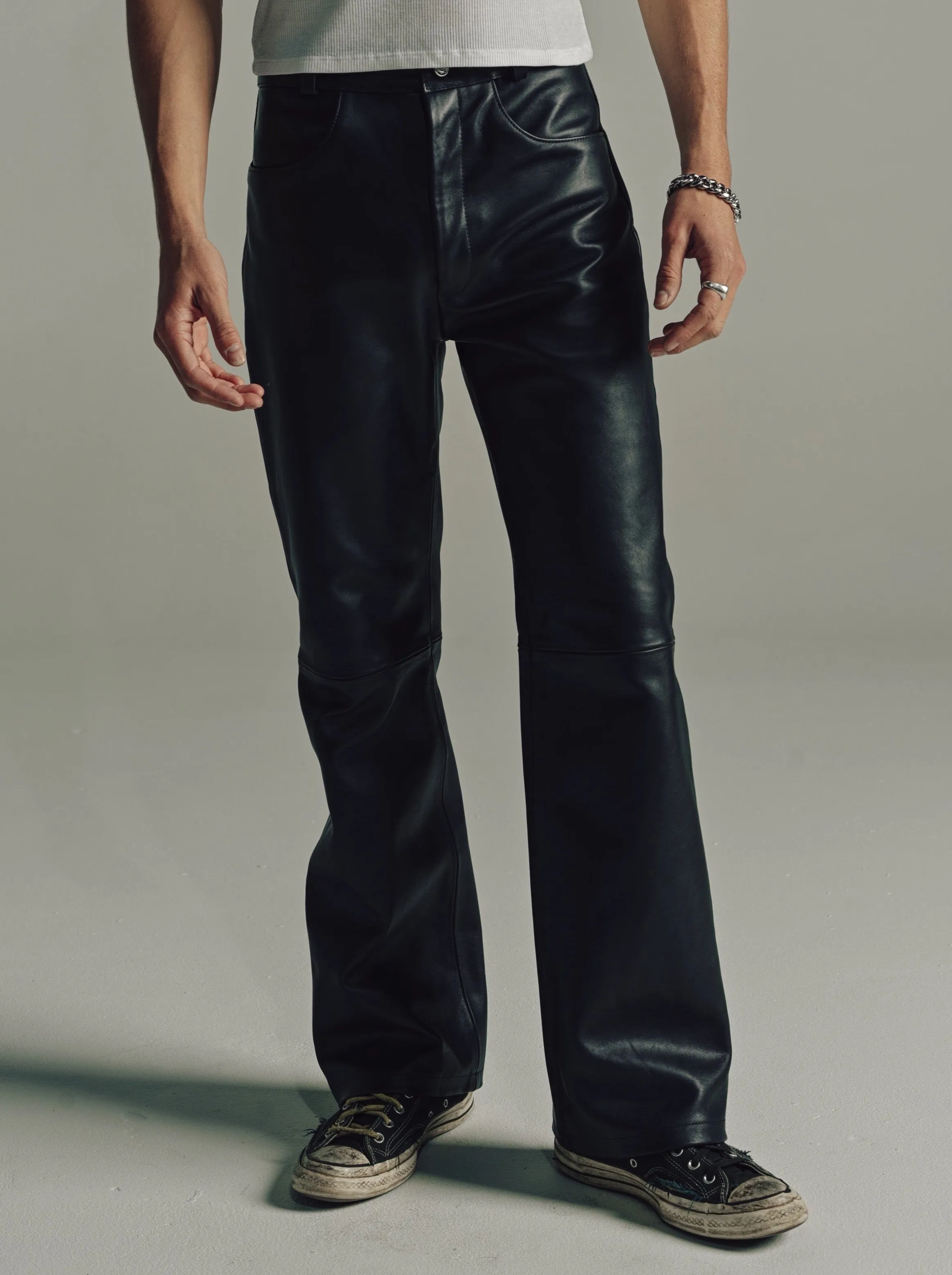 Black Daf Leather Pant