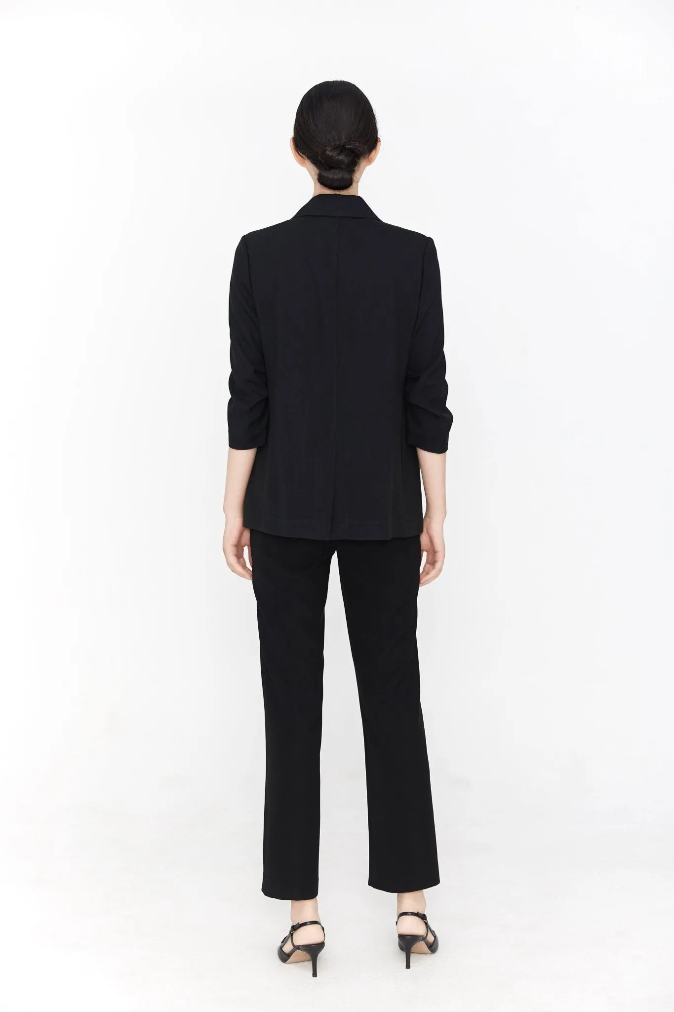 Black Slim-fit Blazer Suit Women