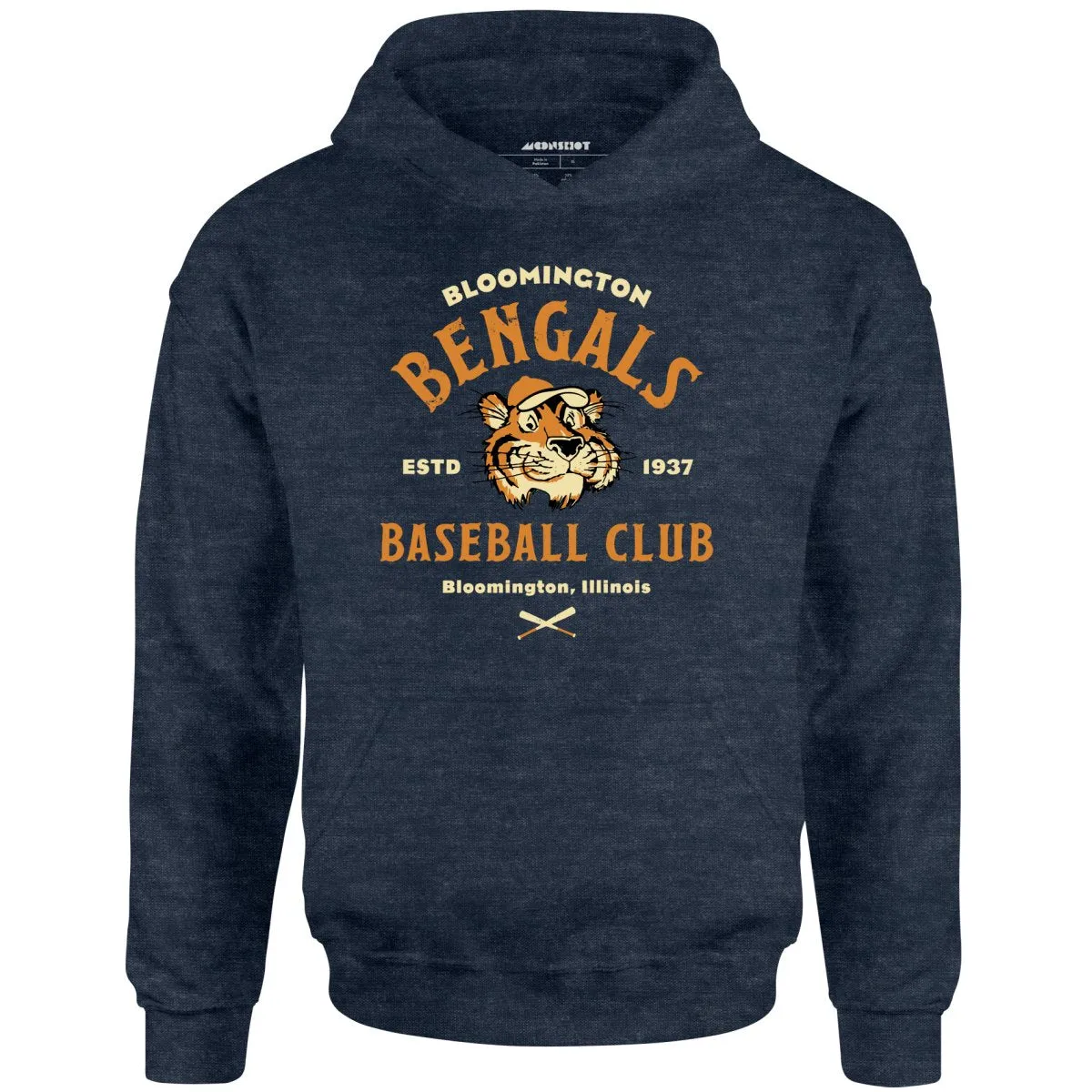 Bloomington Bengals - Illinois - Vintage Defunct Baseball Teams - Unisex Hoodie