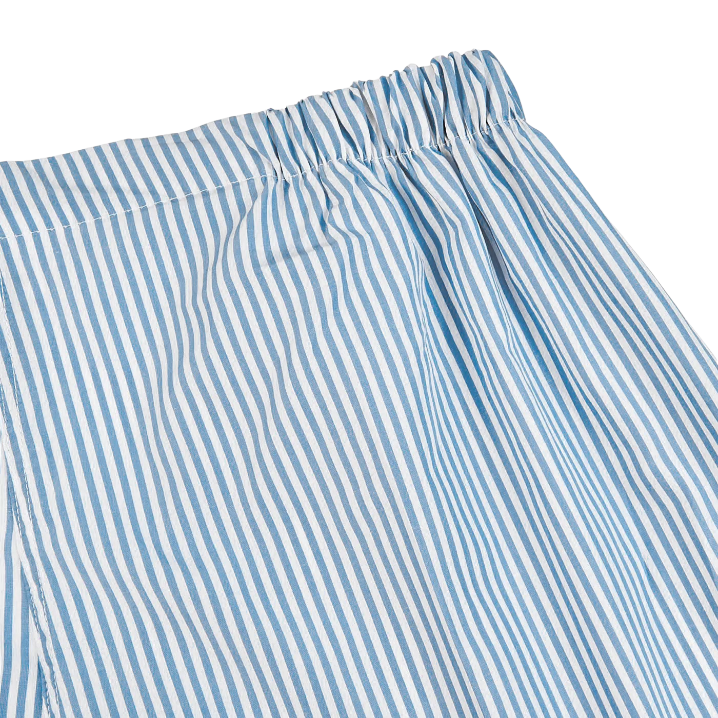 Blue Striped Cotton Classic Fit Pyjamas