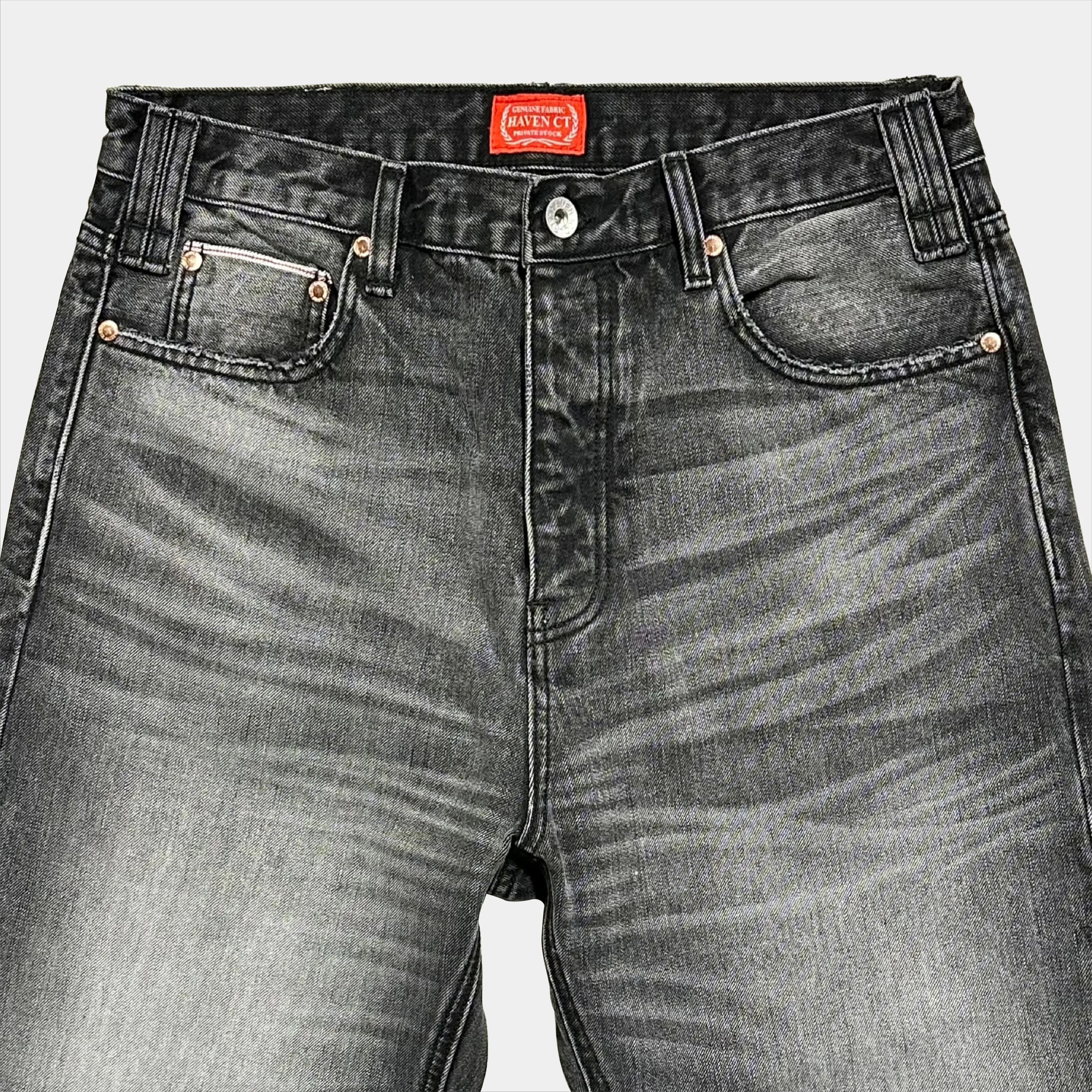 Classic Washed Straight Jean - BLACK