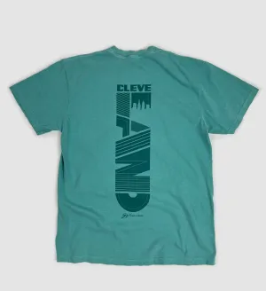 CleveLAND Type Down Seafoam T shirt