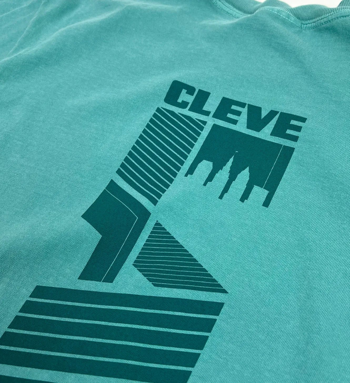 CleveLAND Type Down Seafoam T shirt