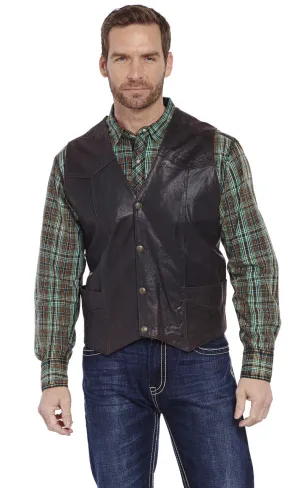 CRIPPLE CREEK MENS ANTIQUE SUEDE LEATHER VEST STYLE ML3061A-90