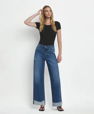 Cuffed Baggy Jeans (dark)