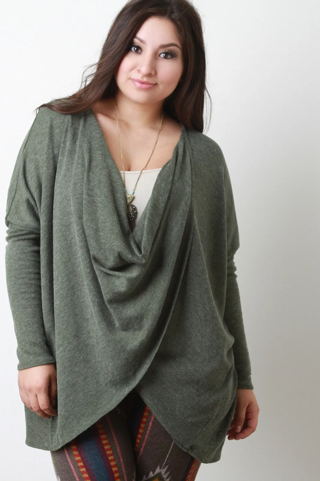 Draping Tulip Dolman Convertible Cardigan Top