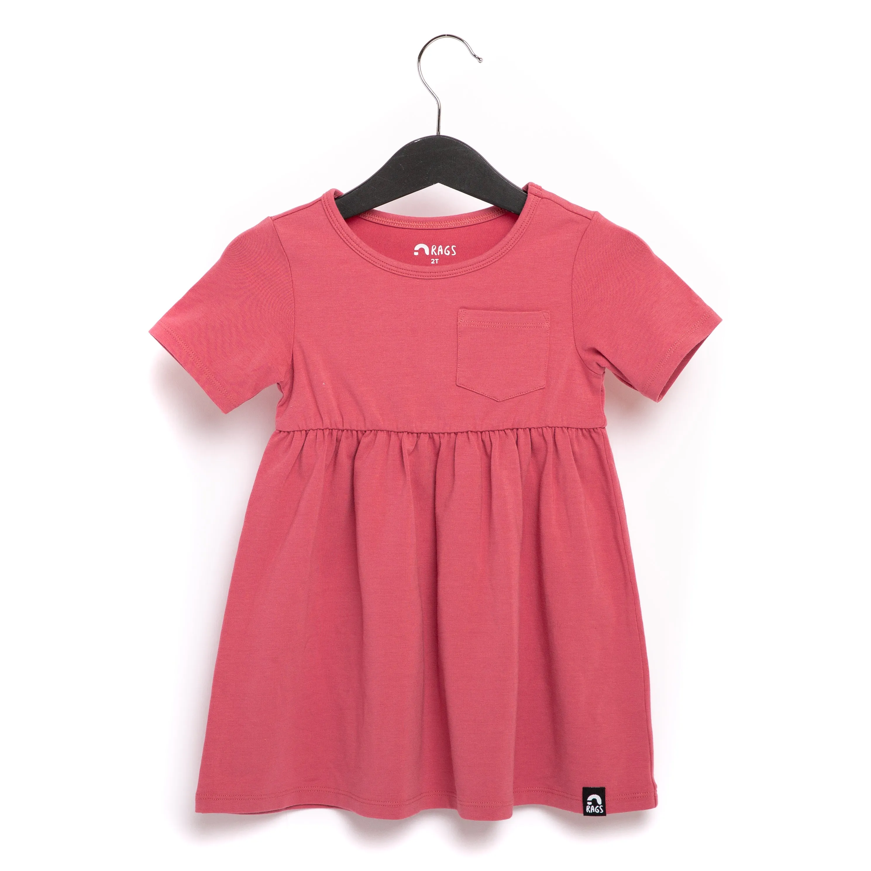 Essentials Short Sleeve Dress - 'Rose Pink'