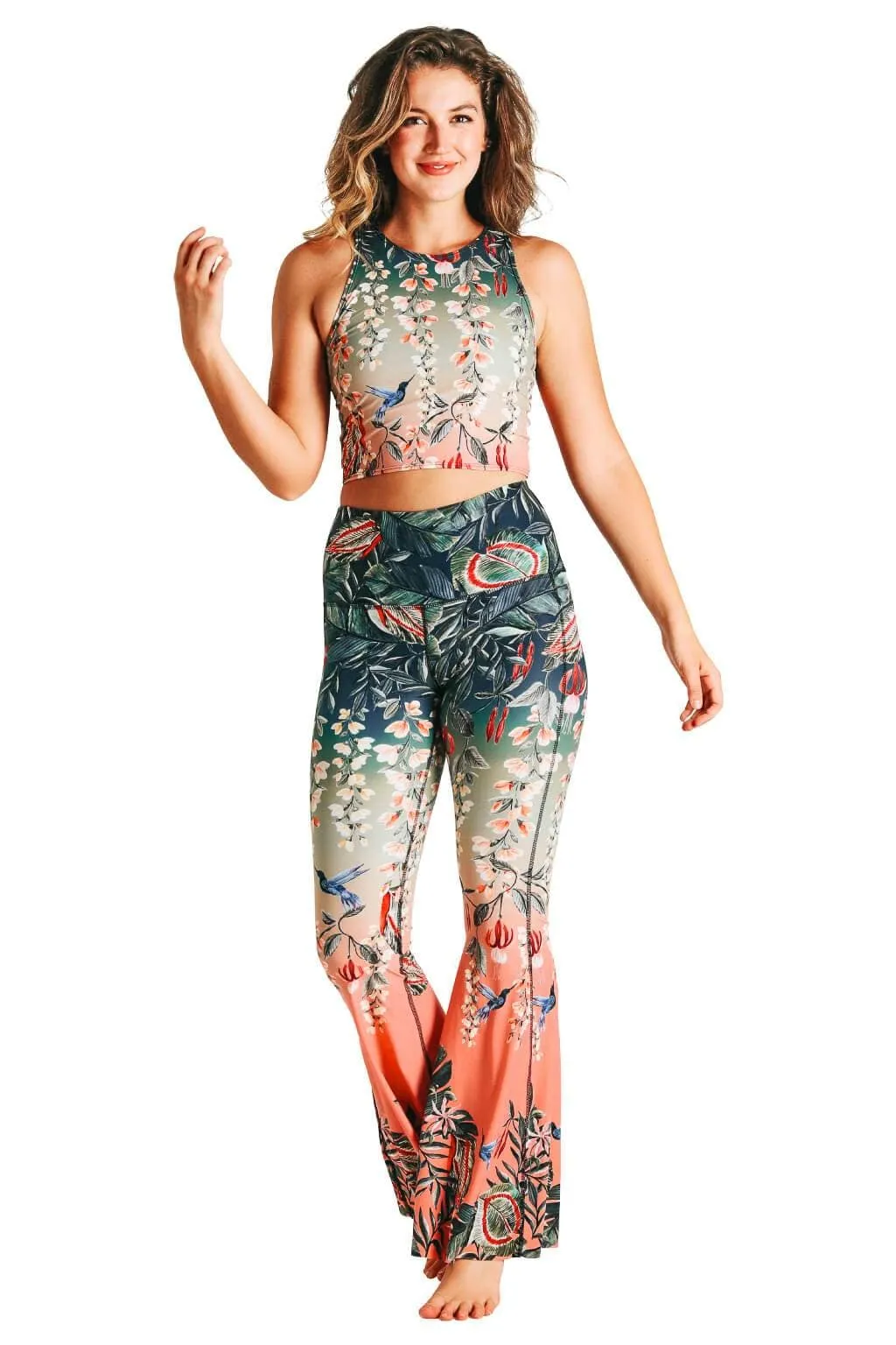 Feeling Ferntastic Printed Bell Bottoms