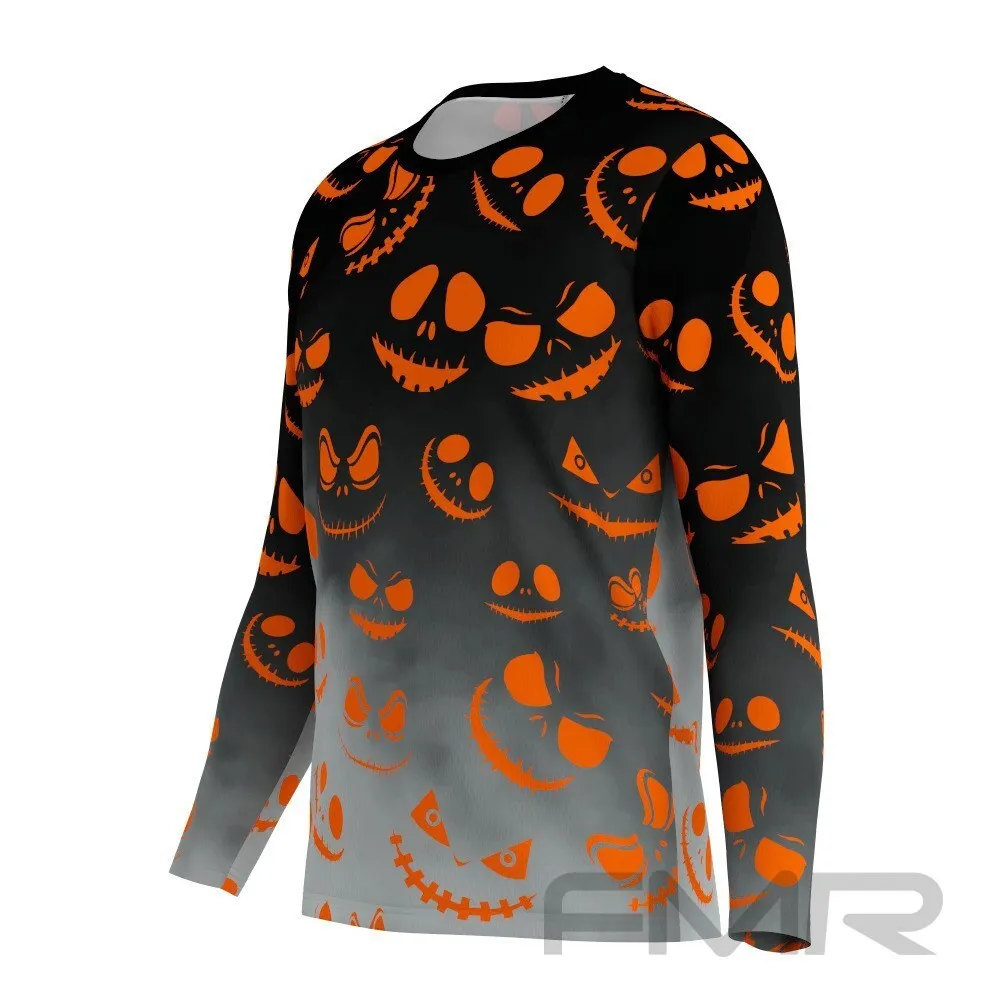 FMR Men's Halloween Print Long Sleeve Running Shirt