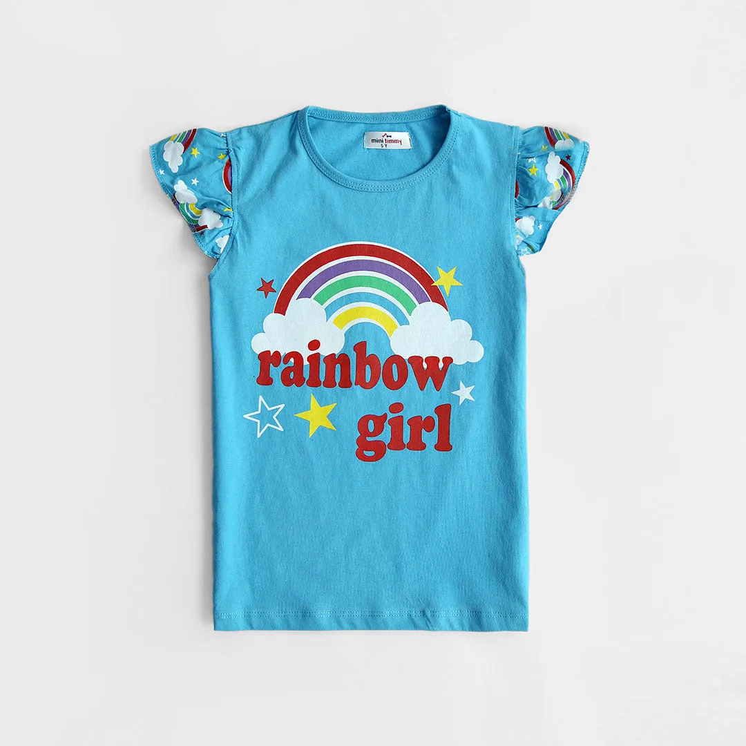 Girls Soft Cotton Graphic T-Shirt