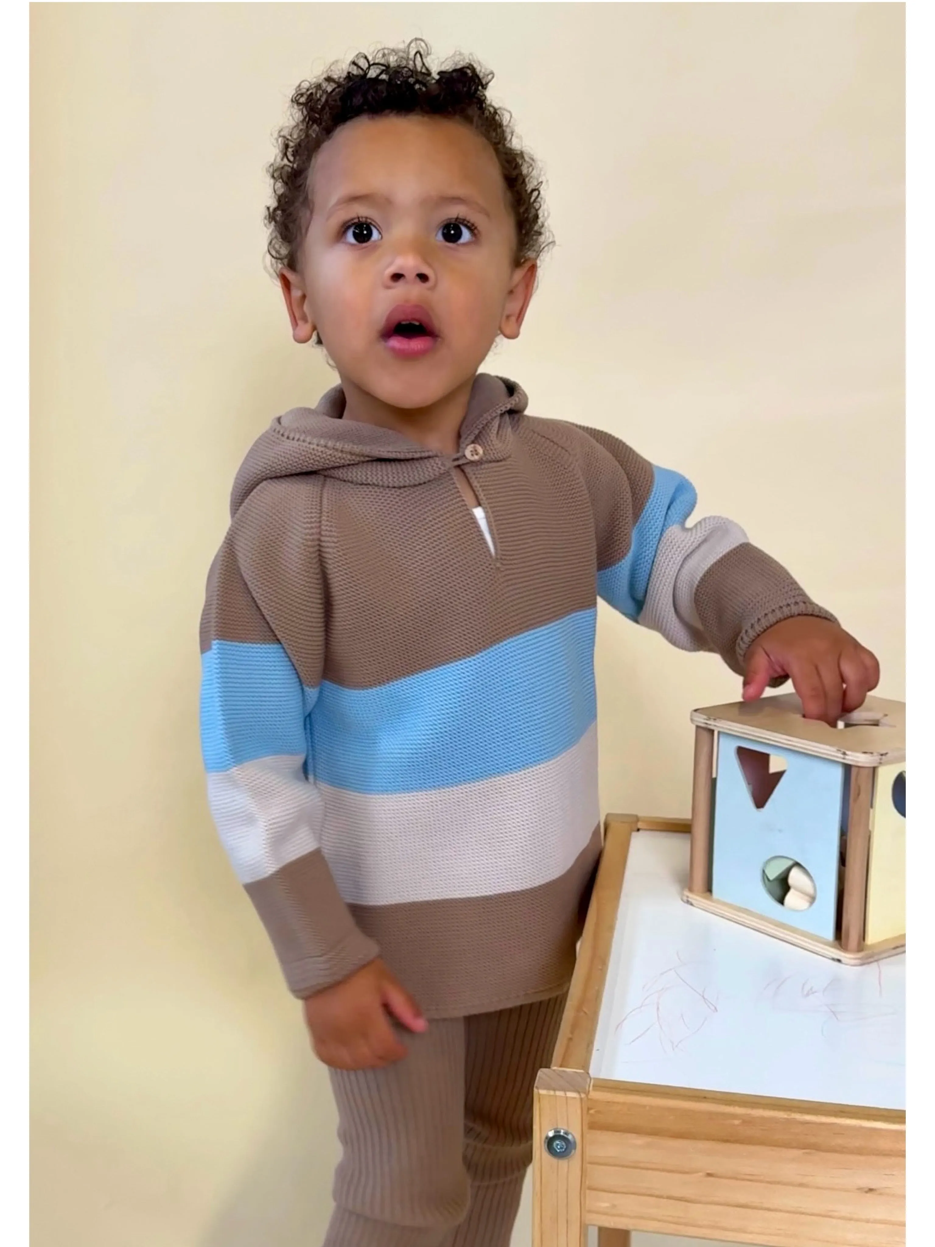 Granlei Camel & Beige Hoodie & Trouser Set