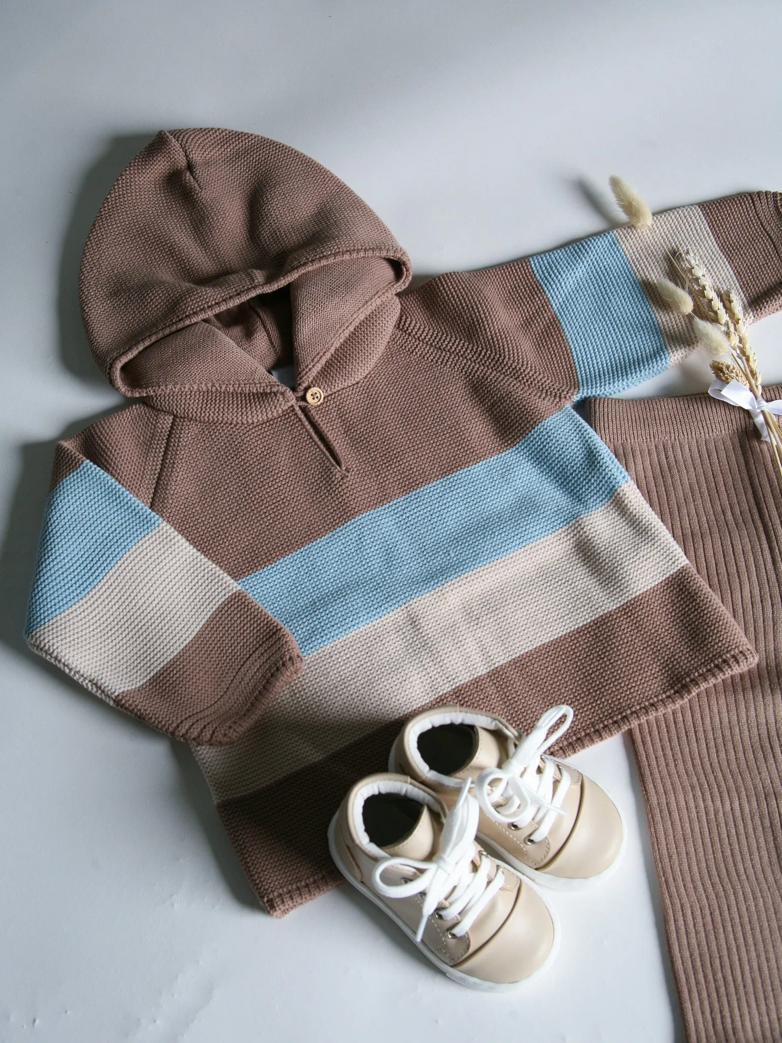 Granlei Camel & Beige Hoodie & Trouser Set