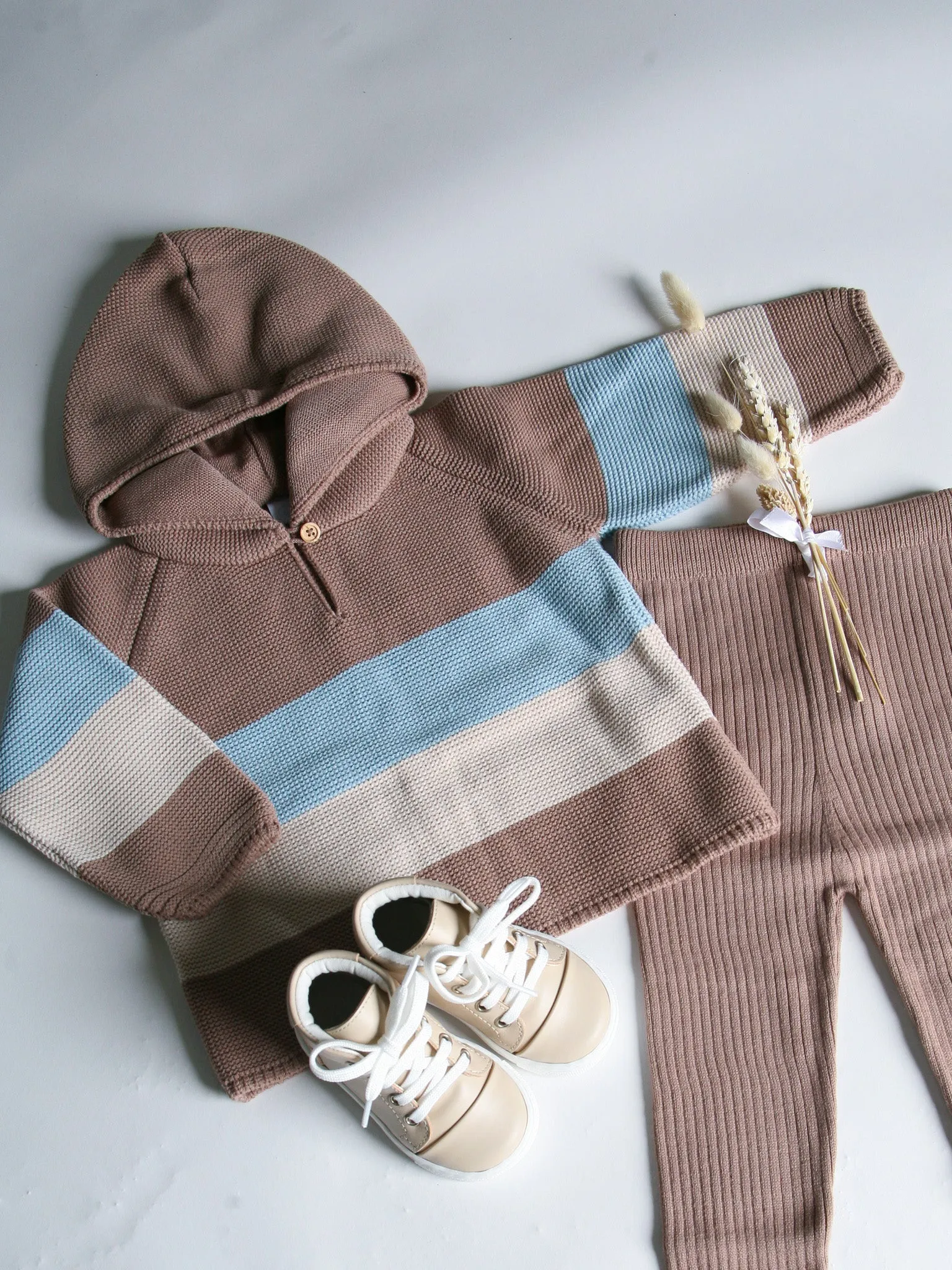 Granlei Camel & Beige Hoodie & Trouser Set