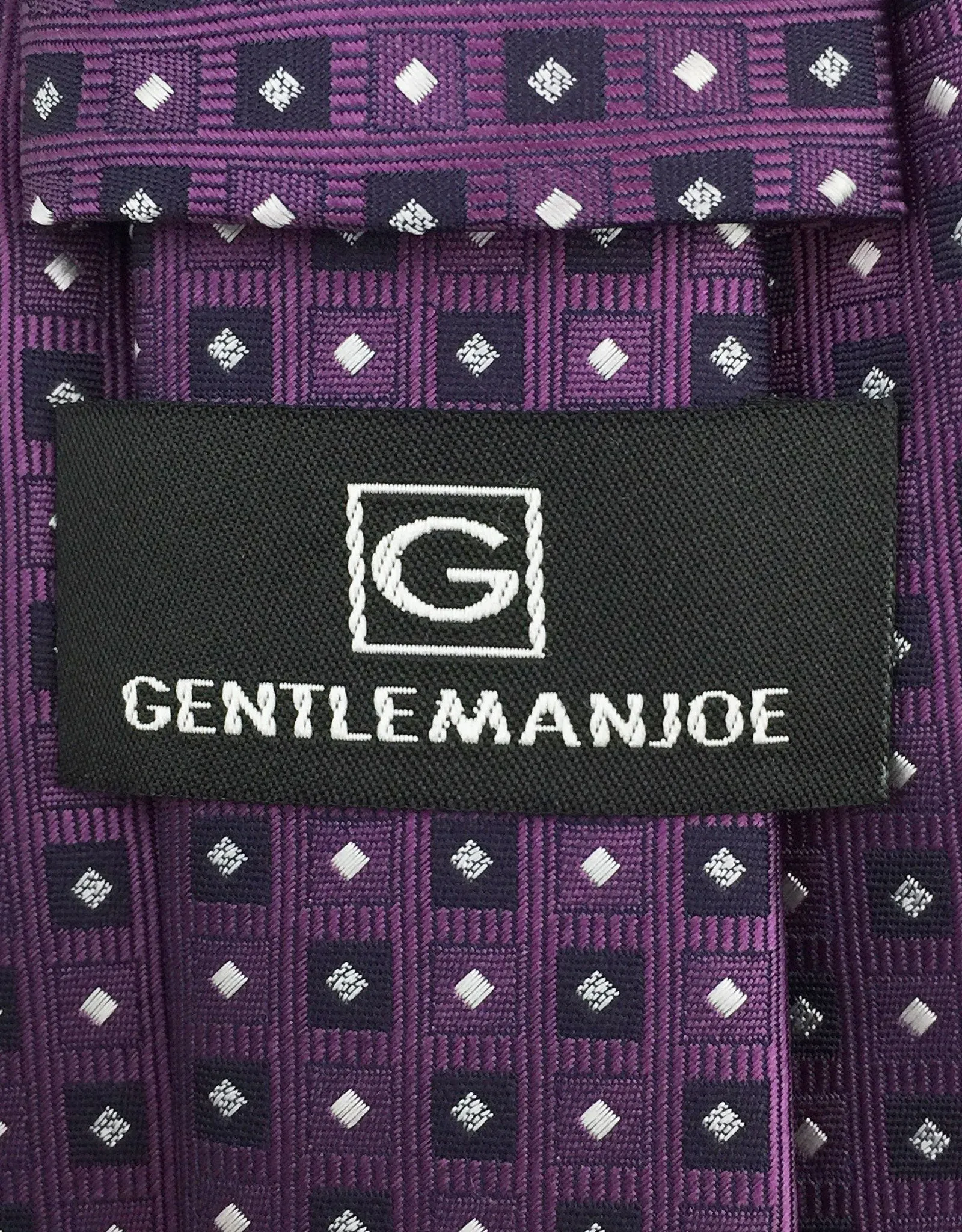 Grape Purple Tie with Squares and Diamonds