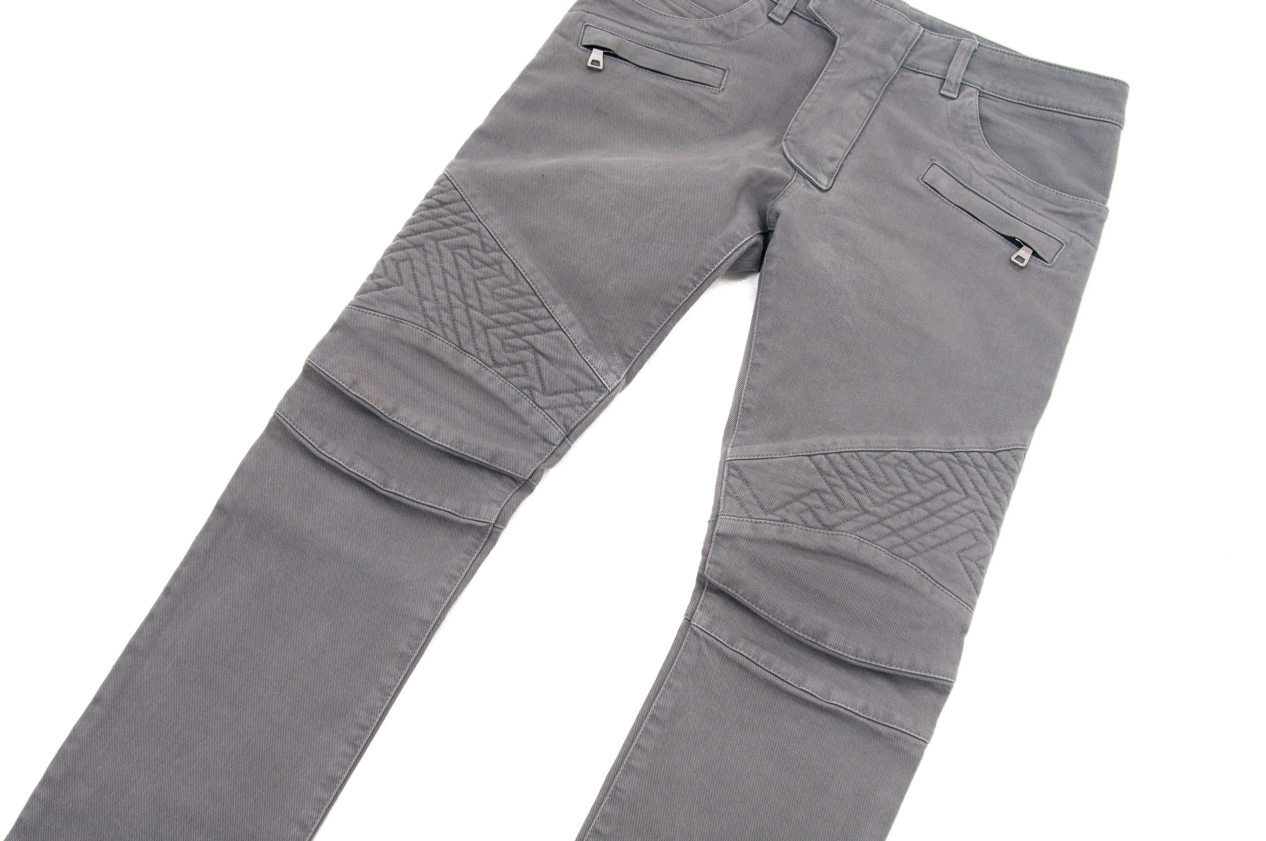 Gray Biker Jeans