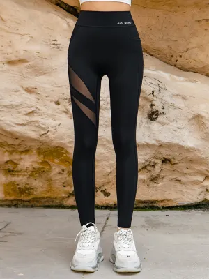 Leggings with Pockets & Breathable Mesh