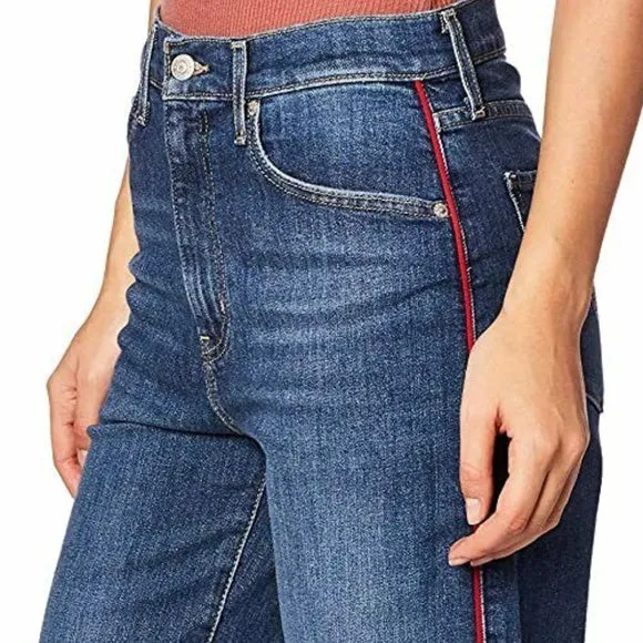 Levi's Women's Mile High Rise Wide Leg Pipe Down Cropped Jeans