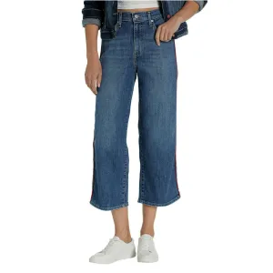 Levi's Women's Mile High Rise Wide Leg Pipe Down Cropped Jeans