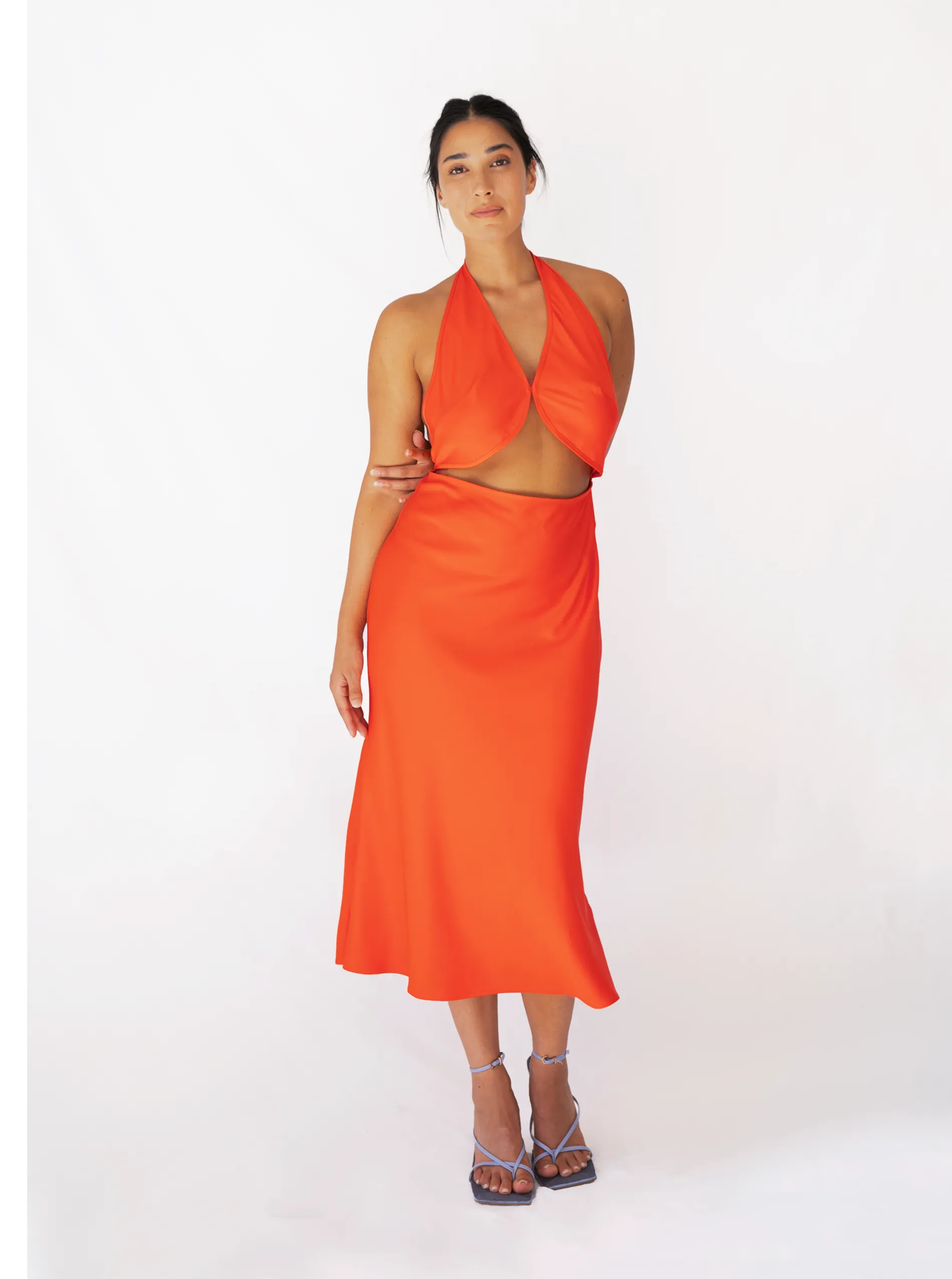 Lili Midi Dress- Flame