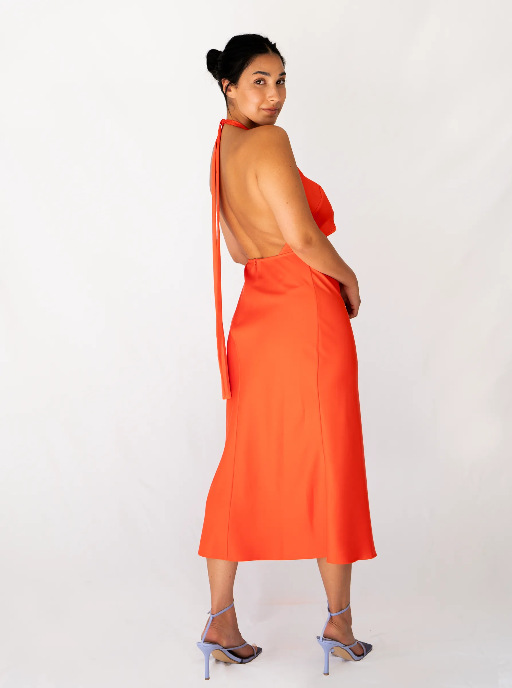 Lili Midi Dress- Flame