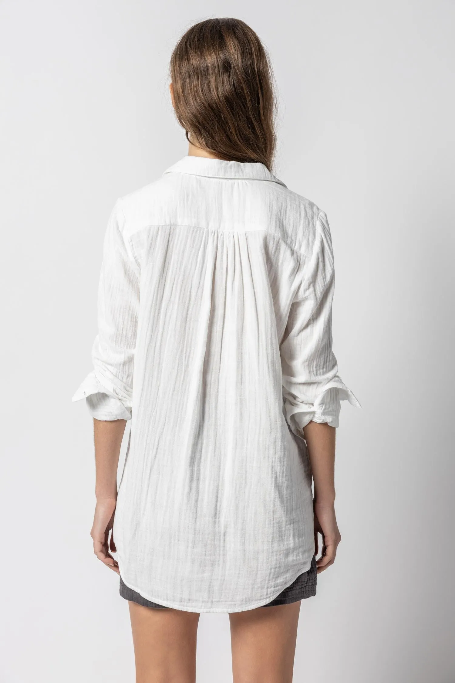 Long Sleeve Button Down Tunic