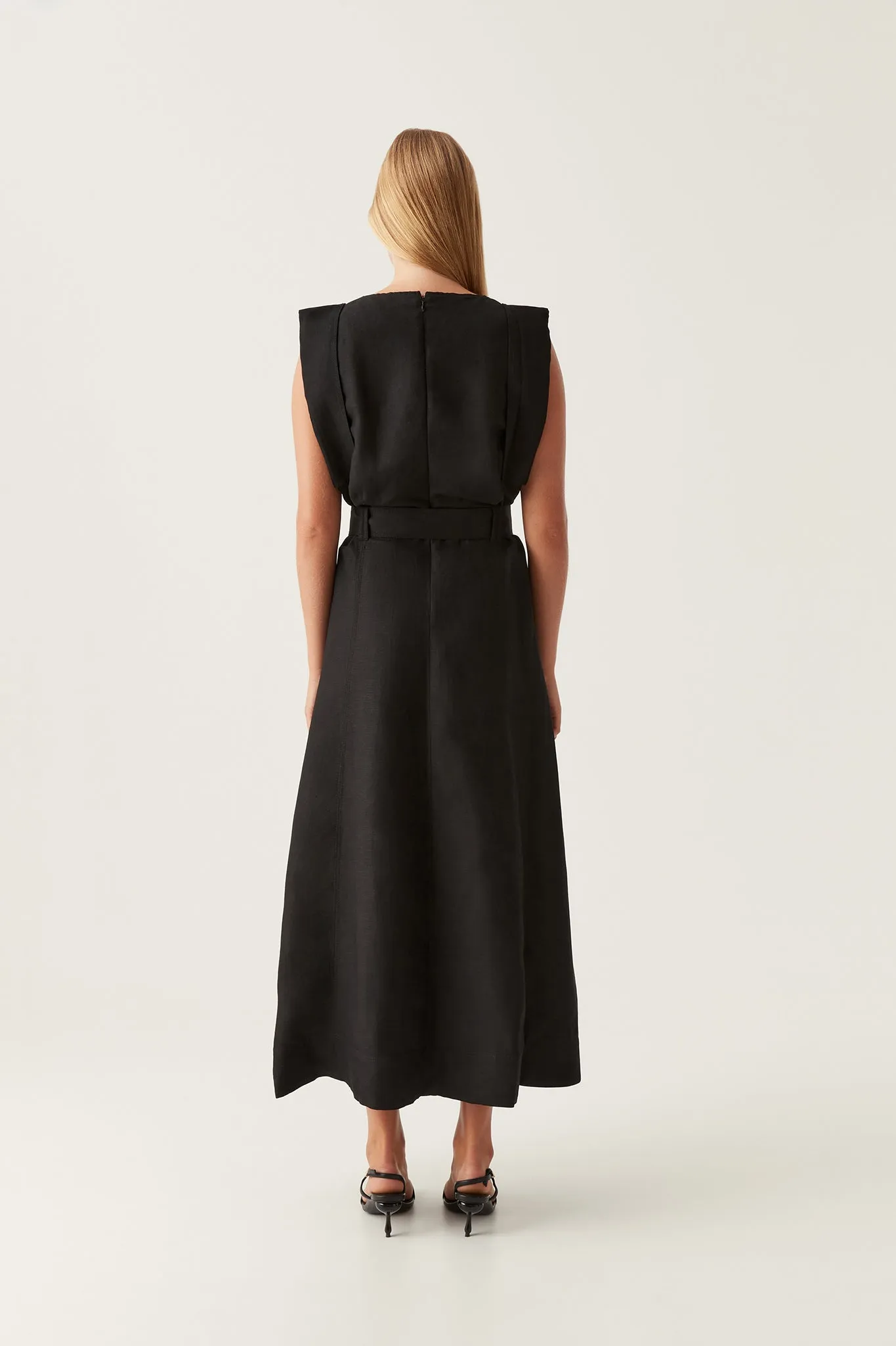 Lyric Belted Midi Dress