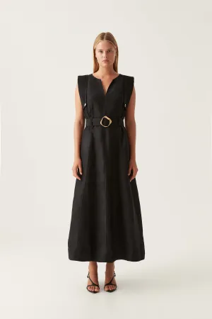 Lyric Belted Midi Dress