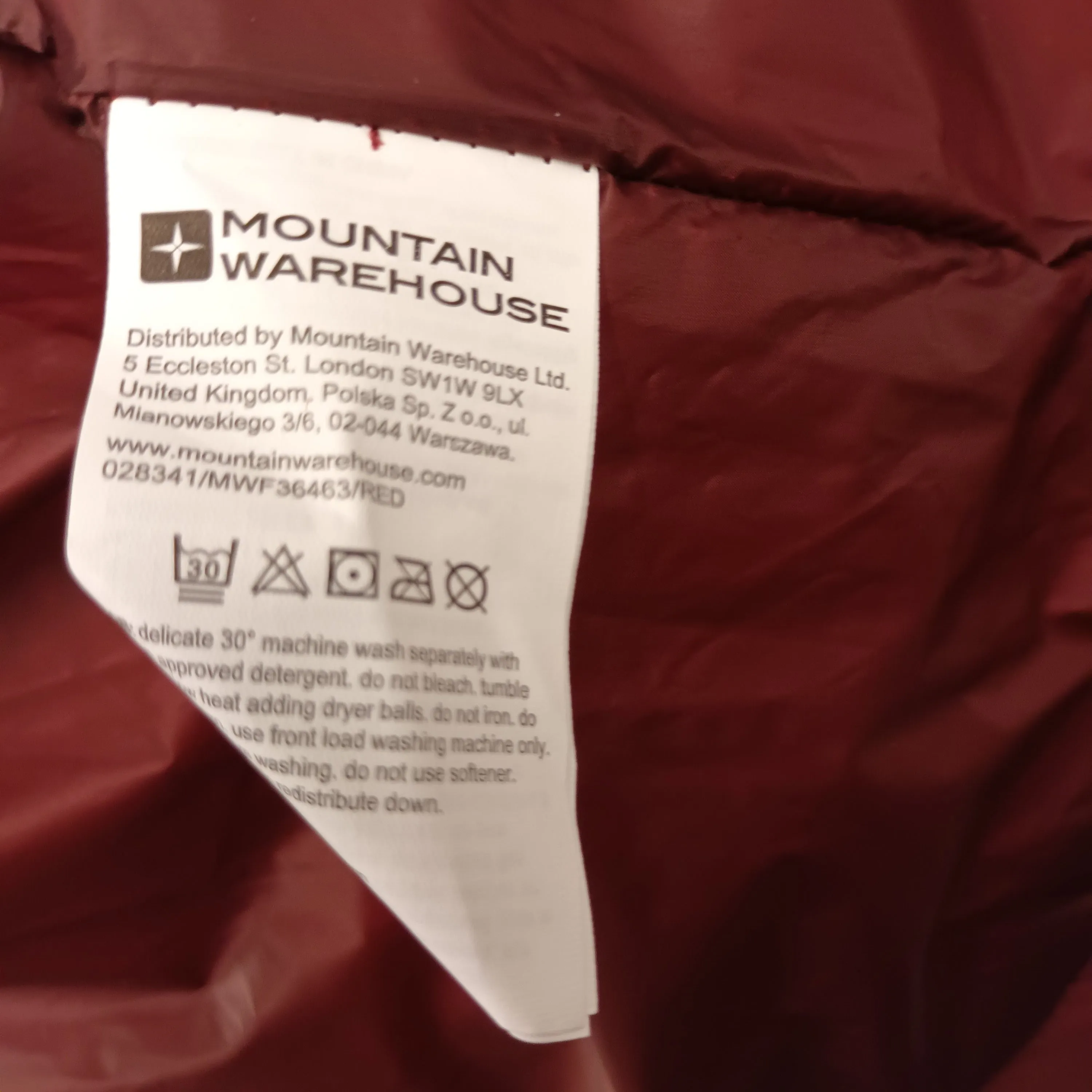 Mountain Warehouse 3XL Red Extreme 700 Polar Expedition Down Coat