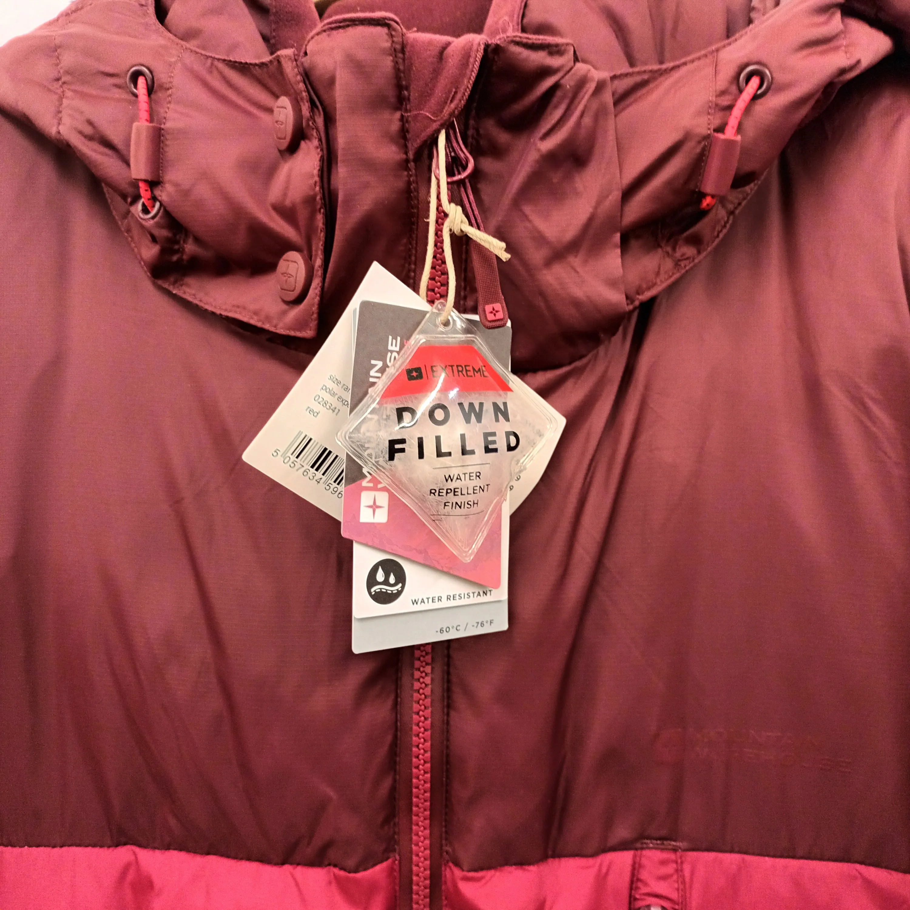 Mountain Warehouse 3XL Red Extreme 700 Polar Expedition Down Coat