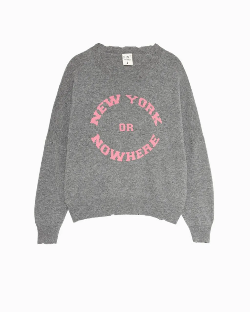 New York Cashmere Blend Sweater | Grey