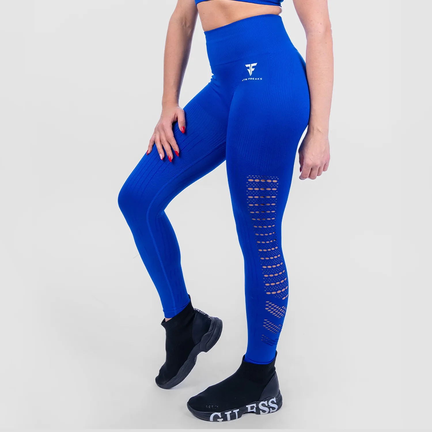 Power Packed Mesh Leggings Cobalt Blue