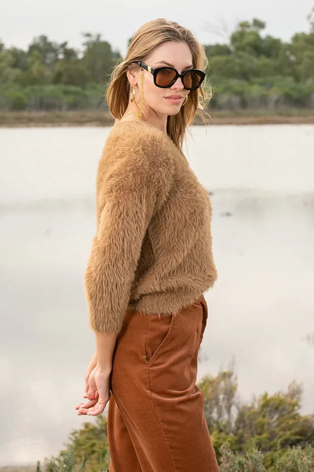 Queencii – Pauline Sweater Brown