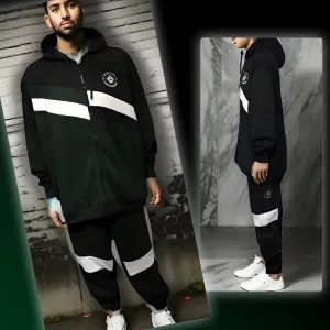 ^SEAN JOHN^ (GREEN~MULTI) POLYESTER HOODED ZIP UP TRACKSUITS (XB SIZED)