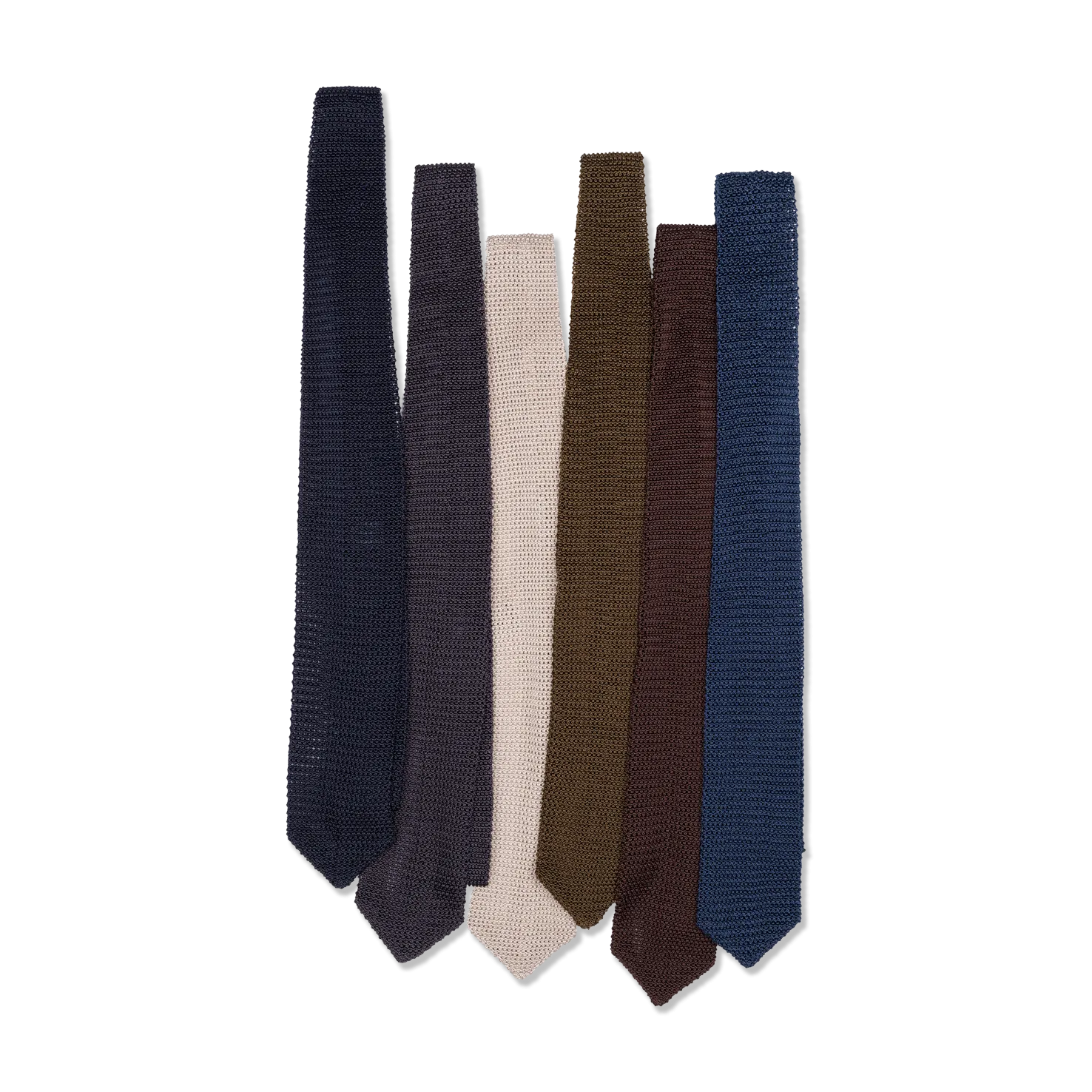 Silk Knitted Tie in Smoke Grey