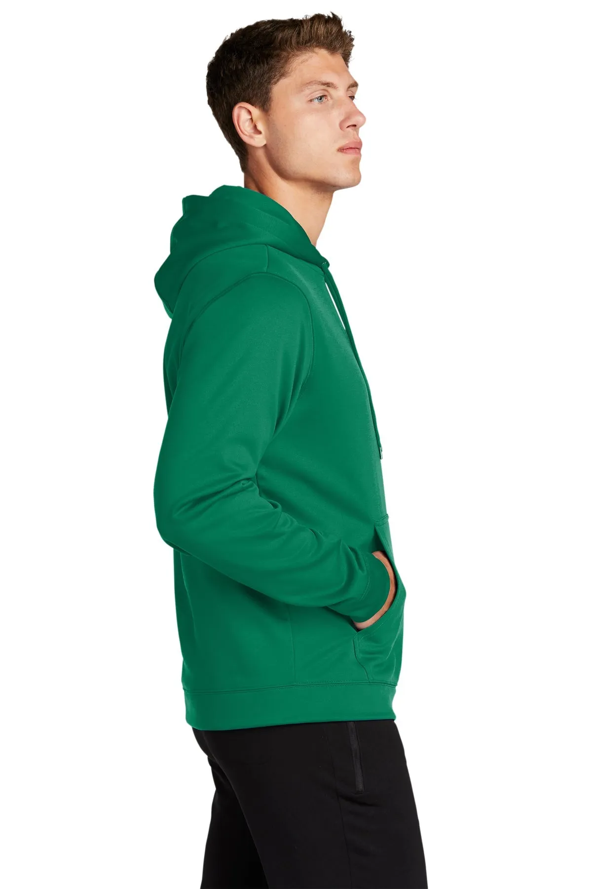 Sport-Tek Sport-Wick Fleece Customized Hooded Pullovers, Kelly Green