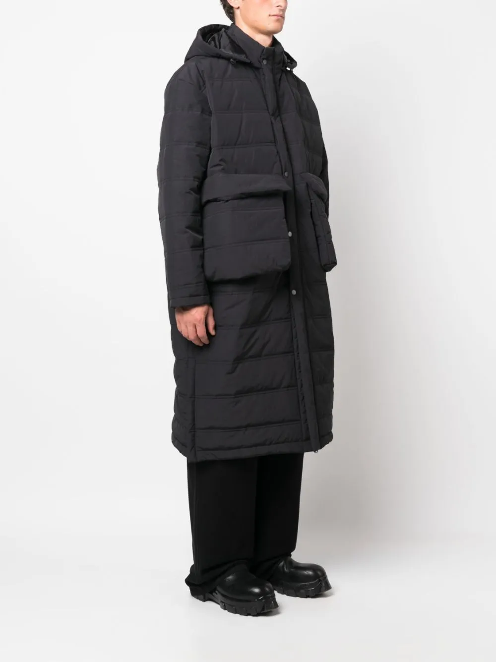 Tabasco Long Coat - Caviar