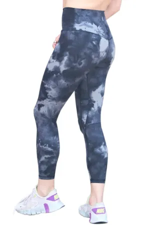 Vita Atletica High Waist Tie Dye Yoga Leggings Tummy Control Capri Length Stretch Athletic Workout Pants