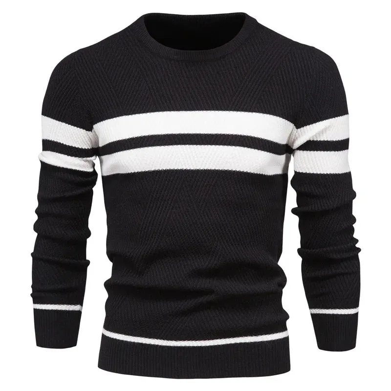 Wiaofellas  -  Men Warm Pullovers Knit Sweater Men Sweatshirt Casual Harajuku Pullover Knitted Jumper Fashion Sweater Winter Clothes Knitwear