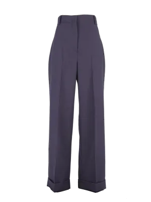 wide-leg tailored trousers