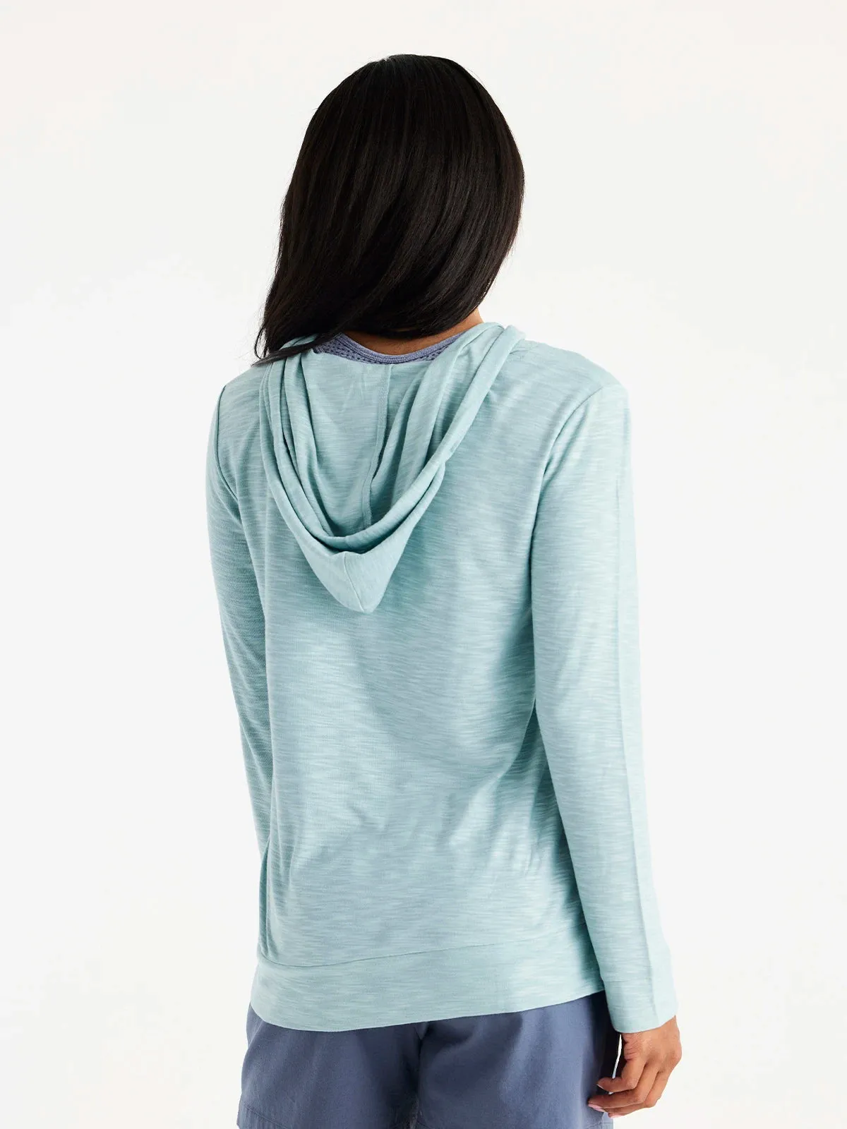 Women's Bamboo Slub Hoodie - Ocean Mist