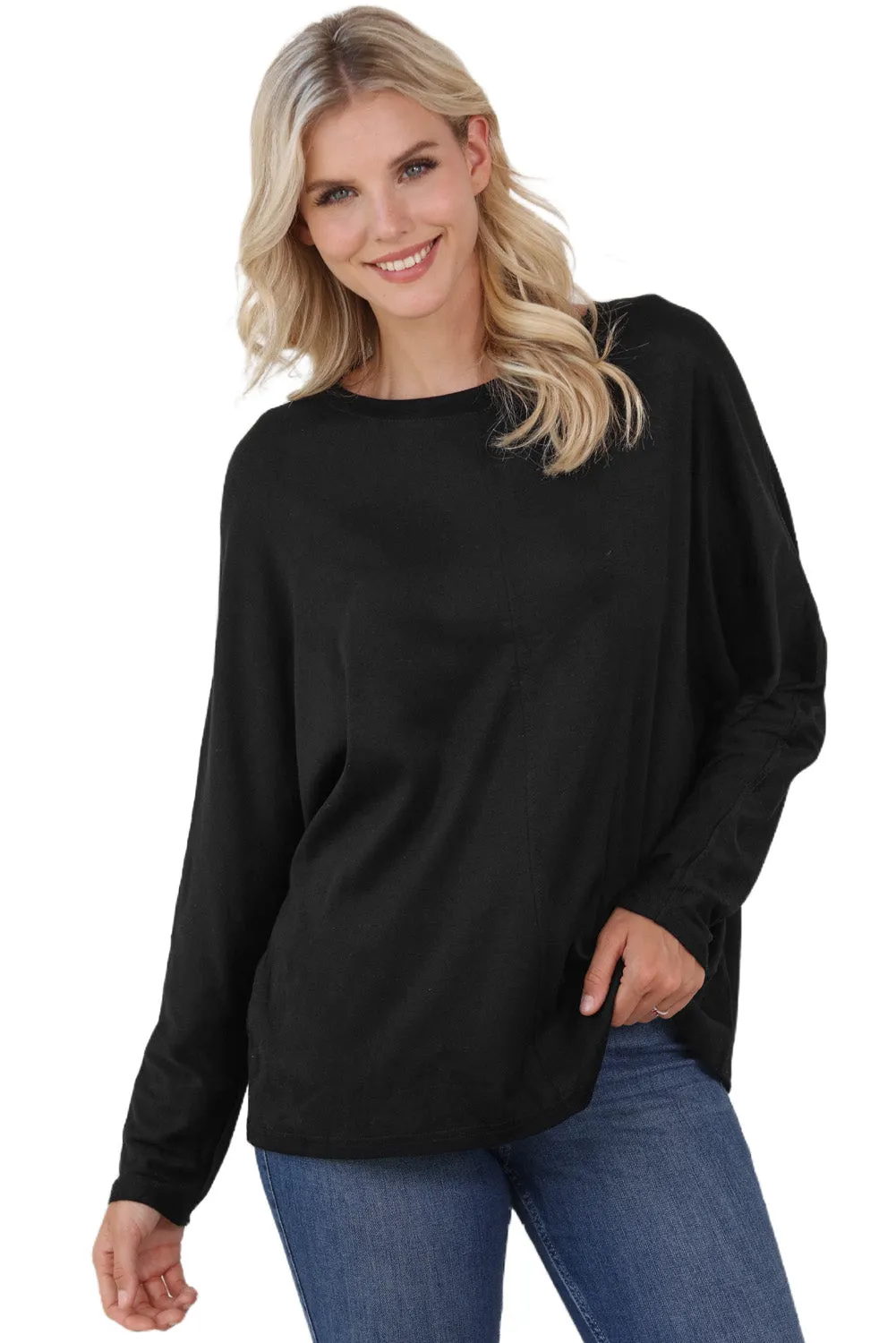 Women's Solid Color Patchwork Long Sleeve Top