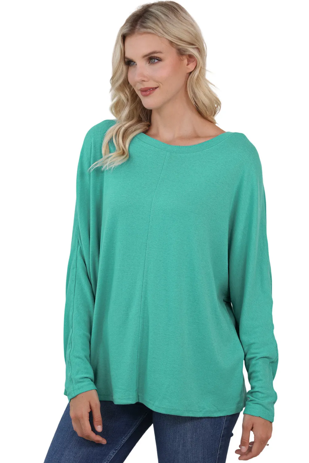 Women's Solid Color Patchwork Long Sleeve Top