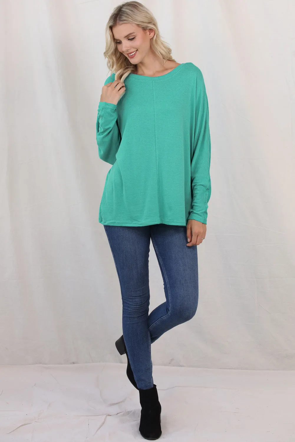 Women's Solid Color Patchwork Long Sleeve Top