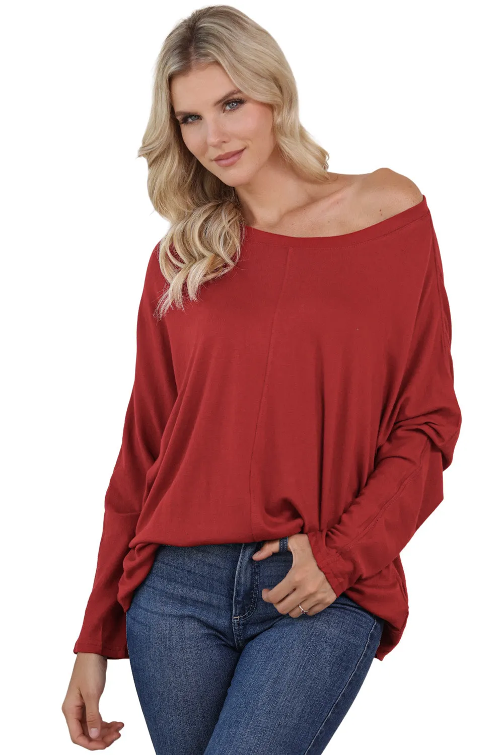 Women's Solid Color Patchwork Long Sleeve Top